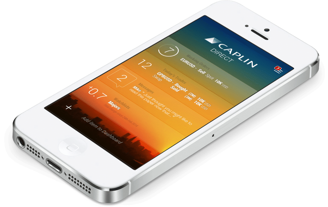 Caplin Launches App to Enable Trading FX Spot, Forwards and Swaps on Mobile