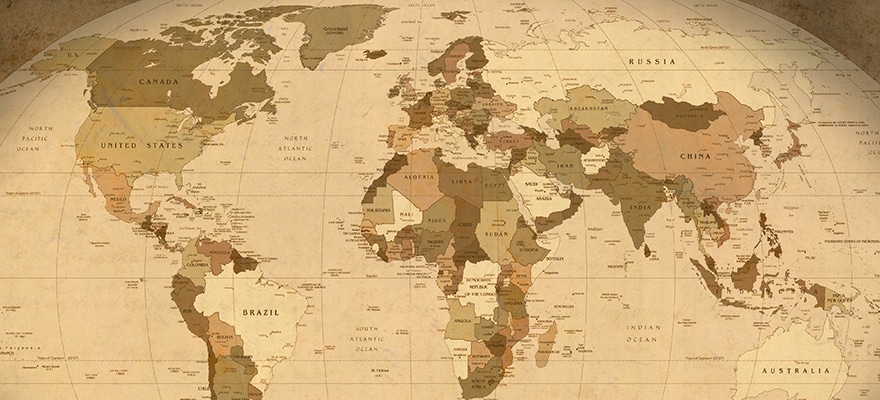 world map globe