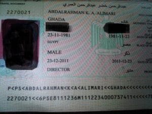 Omari's passport