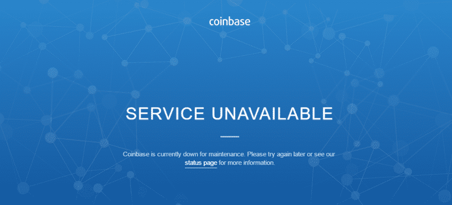 Bitcoin Price Falls Sharply as Coinbase Suffers Another Major Outage