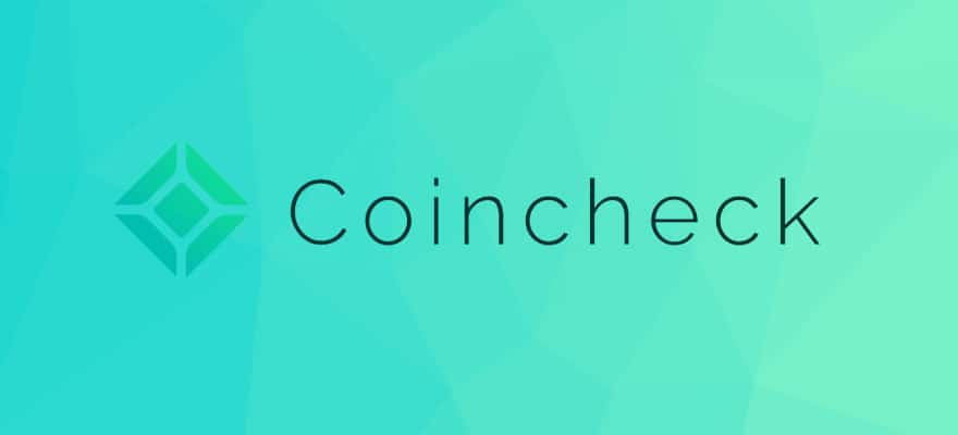 Logo of cryptocurrency exchange coincheck on a light green background