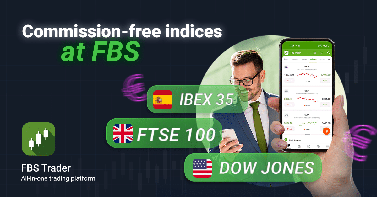 Commission-Free Indices at FBS