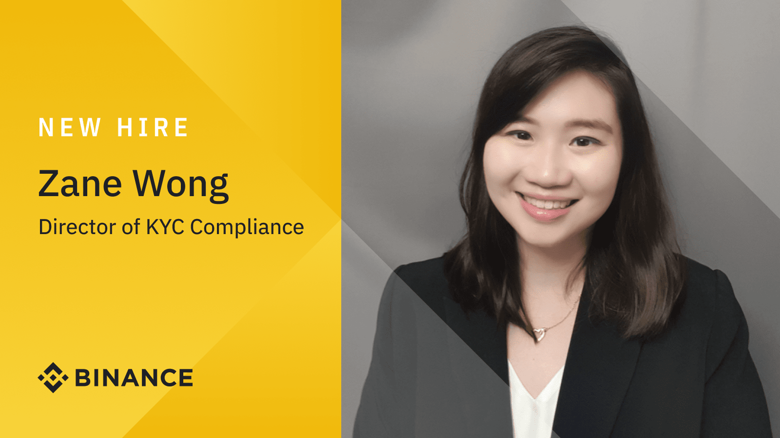 Binance Hires Zane Wong as Director of KYC Compliance