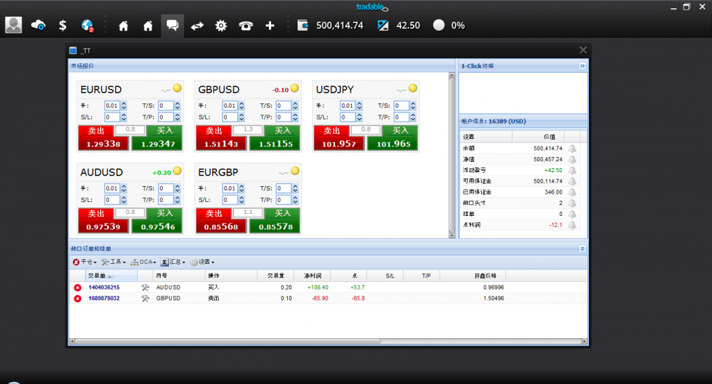 MT4i-Tradable Trade Terminal in Chinese