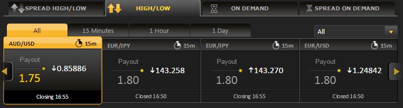 Contact high low binary options