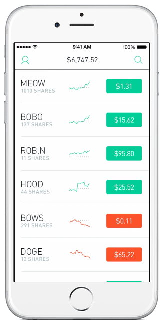robinhood ios trading app